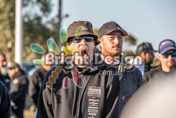 Street Machine Drag Challenge Weekend 3 SMDCW3 March 2022  BDMP1076  MILDURA DRIVERS BRIEFING CREW