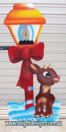 3- R-02 Y Christmas Lamp n Reindeer Outdoor Christmas Decorations n Cut outs for Home Displays