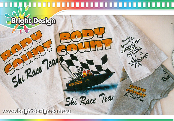 Lt Body Count Ski Race Team Apparel Custom Airbrushed and Designed by Bright Design Airbrush Studio  1