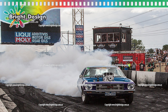 Summernats 28 Sunday 4 Jan 2015  BD  (8153)  WAZ308 BURNOUT