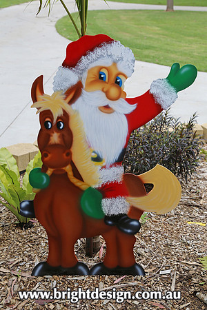 2- S-14 a Santa on Horse 1 Outdoor Christmas Decoration by Bright Design (2)