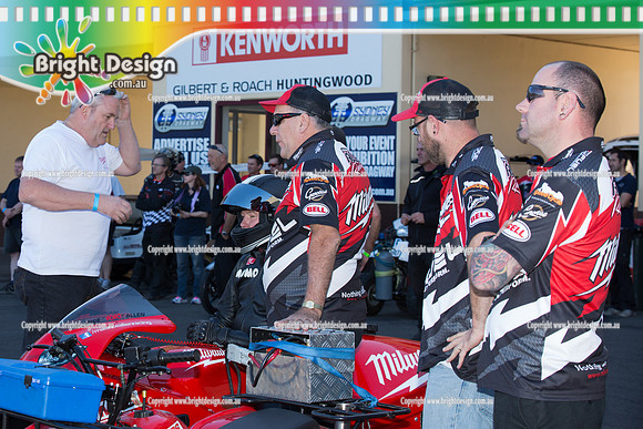 X-Champs @ Sydney Dragway SUN 4 May 2014  (6479)  BIKE PRO STOCK MOTORCYCLE 2 pm 98  MAURICE ALLEN  CROWD