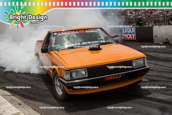 Summernats 28 Sunday 4 Jan 2015  BD  (7788)  TYRKILR BURNOUT