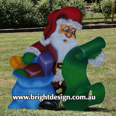 2- S-09 A Santa Checking his List for Christmas Presents Outdoor Christmas Decoration for a Outdorr Display 1