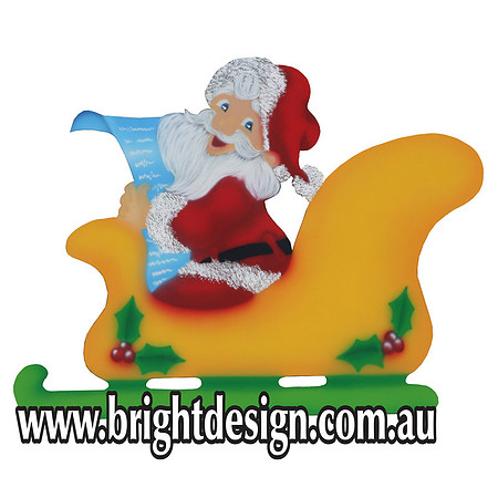 1- SS-11 z g www Cheeky Santa Sleigh Outdoor Christmas Decoration