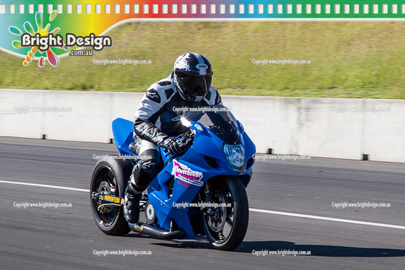 X-Champs @ Sydney Dragway SUN 4 May 2014  (6710)  BLUE MODIFIED BIKE TBC
