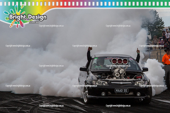 Summernats 28 Sunday 4 Jan 2015  BD  (8190)  MAADSS BURNOUT