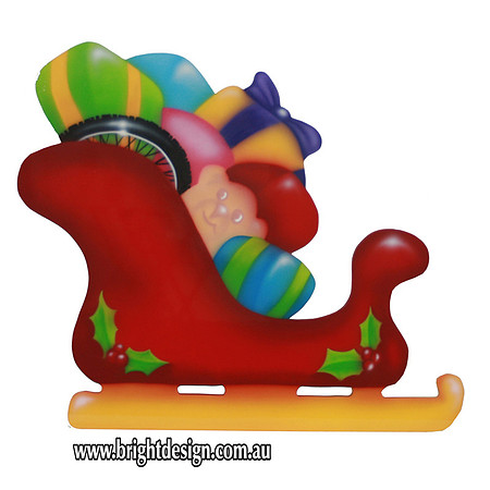 1- SS-21 Z Santas Sleigh with Presents Outdoor Christmas Decoration for Commercial or home Christmas Display