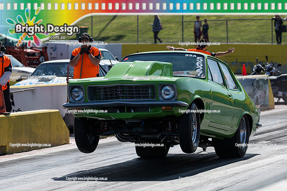 ANDRA Street Outlaws Drag Racing Quals Rnd 5 @ Calder Park 24 September 2014 (24057)  SSA 5627 LIME GREEN