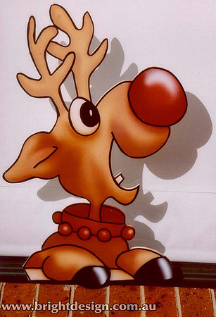3- R-012 C Cute Baby ReindeerOutdoor Christmas Display Handmade by Bright Design Studio