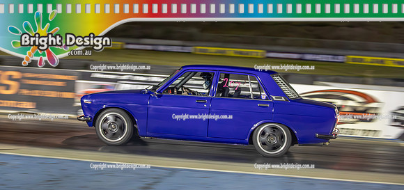 Fast Friday & Roll Racing @ Calder Park Drag Racing 28 February 2025 (179057) PURPLE DATSUN