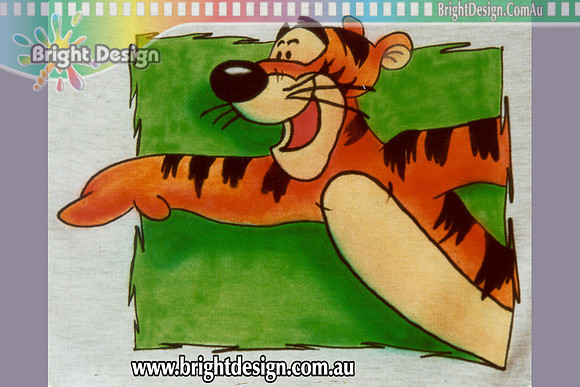 Lt Tiger Tshirt for textiles custom Airbrushed by Bright Design