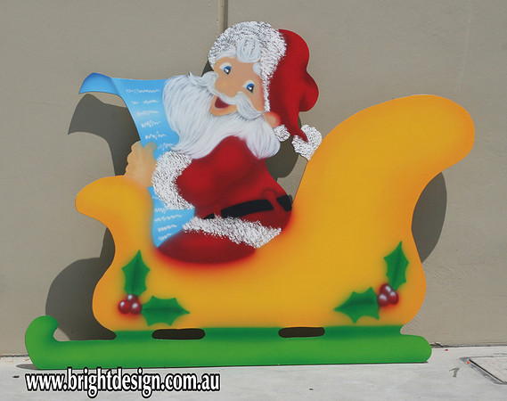 1- SS-11 d www Cheeky Santa Sleigh Outdoor Christmas Decoration