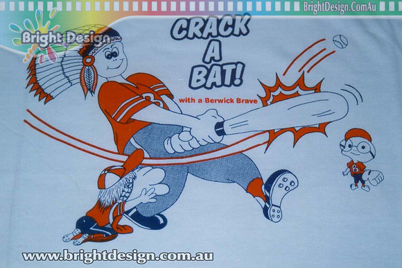LT Berwick Braves Softball Team Screen Printed Team Apparel Designed by Bright Design Studio
