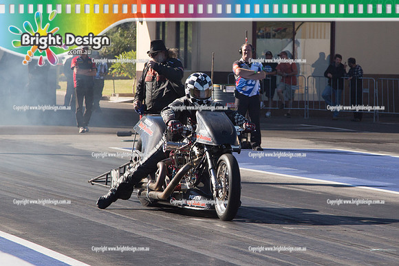 X-Champs @ Sydney Dragway SUN 4 May 2014  (6848)  TOP FUEL MOTORCYCLE  TBT  2987 BIKE MARK DREW
