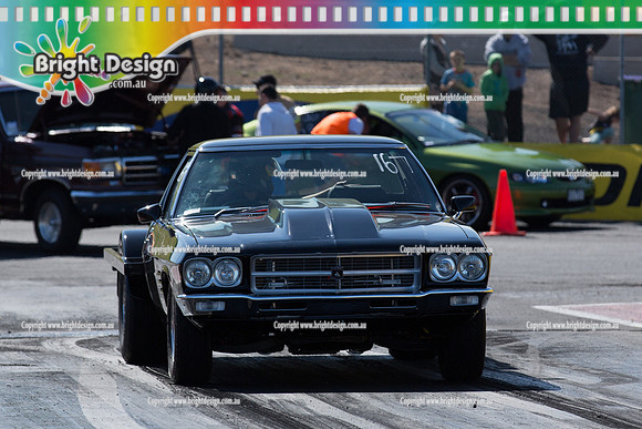 ANDRA Street Outlaws Drag Racing Quals Rnd 5 @ Calder Park 24 September 2014 (24341)  BLACK UTE