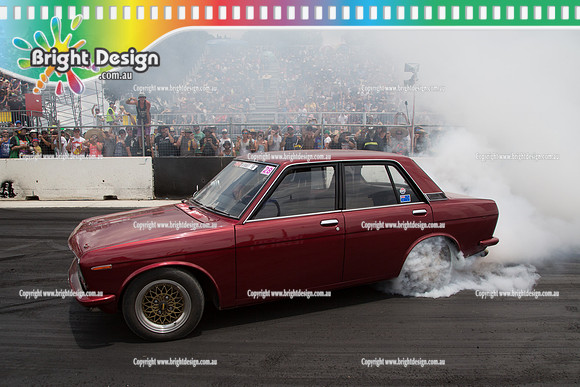 Summernats 28 Sunday 4 Jan 2015  BD  (7662)  QIK510 BURNOUT