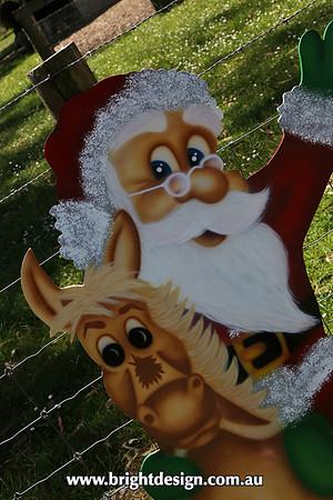 2- S-14 Santa on Tan Horse 1 Outdoor Christmas Decoration by Bright Design (3)