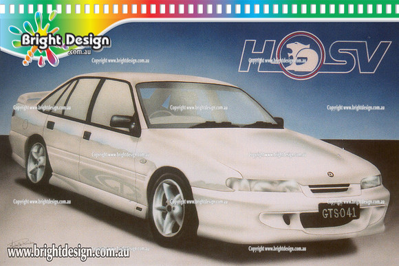 Holden HSV 2 Automotive Car Illustration Custom Airbrushed by Bright Design Airbrush Studio