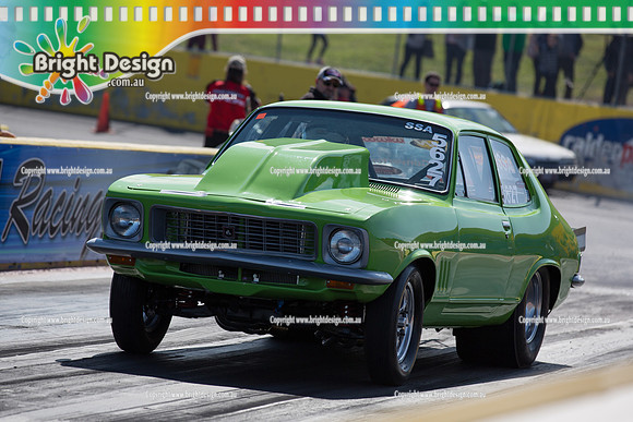 ANDRA Street Outlaws Drag Racing Quals Rnd 5 @ Calder Park 24 September 2014 (24054)  SSA 5627 LIME GREEN