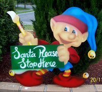 4- E-13 FB Santa Stop Here Painting Elf
