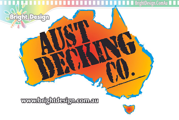 LGD Australian Decking Co Coloured Corporate Logo and Branding Designed by Bright Design Studio