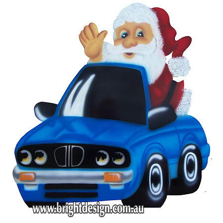 2- S-39 Z BMW Santa Outdoor Christmas Decorations n Cut outs for Home Christmas Display