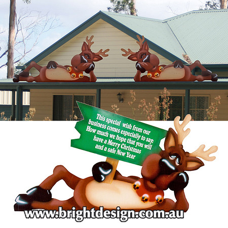 3- R-01 n R-16 v3 Web slider Square on Drouin Roof Pair of Reindeers