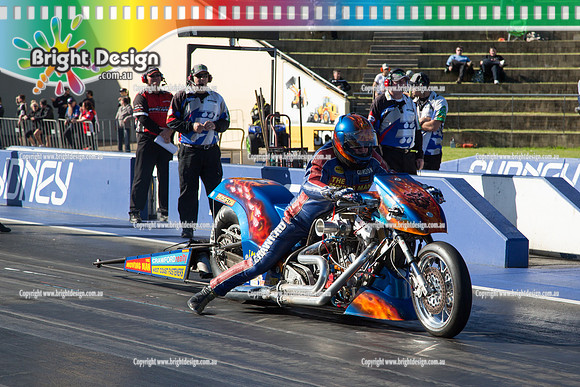 X-Champs @ Sydney Dragway SUN 4 May 2014  (6841)  BIKE  TBT 4129 TOP FUEL MOTORCYCLE  GORDON CRAWFORD