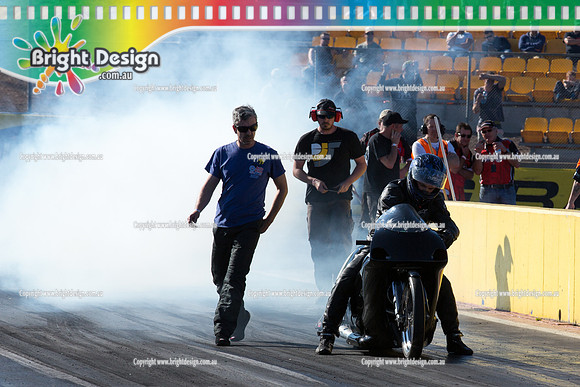 ANDRA Street Outlaws Drag Racing Quals Rnd 5 @ Calder Park 24 September 2014 (24873)  BIKE