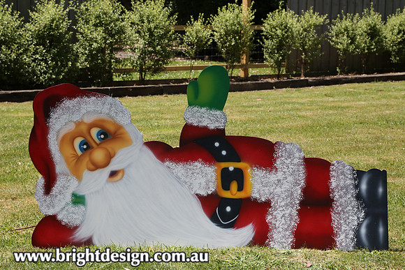 2- S-01 AWWW Waving Santa Outdoor Christmas Display