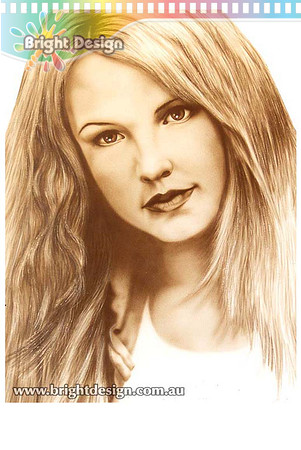 CA101 Award Winning Britney Spears Airbrushed Portrait Illustration Custom Airbrushed by Bright Design Airbrush Studio