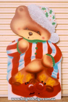 7-15 B-07 W Bear n Reindeer Outside Christmas Display Custom Airbrushed by Bright Design Airbrush Studio