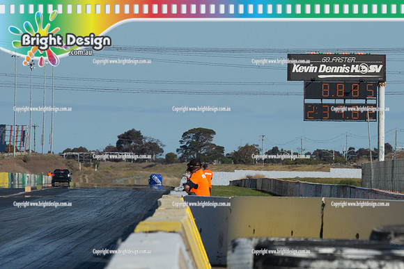 ANDRA Street Outlaws Drag Racing Quals Rnd 5 @ Calder Park 24 September 2014 (24959)  SSA 5627  LIME GREEN