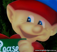 4- E-13 UC Santa Stop Here Elf Outdoor Christmas Decoration in Home Garden Christmas Display
