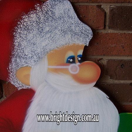 2- S-51 UC Australain Surfboard Santa Outside Christmas Display for Home Christmas Decorating
