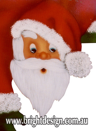 2- S-29 Z uc Santa Reaching and Bag B Outdoor Christmas Display