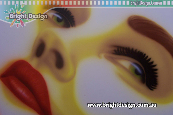 LCA Face The Art 2 Signage Image Custom Airbrushed by Bright Design Airbrush Studio www