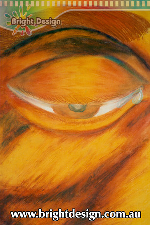 P Fine Art  Traditional Illustration of Semi Abstract of Eye by Michelle Porobic