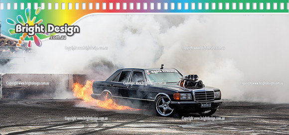 Summernats 29 SATURDAY 8 Jan 16  BDMP4992  MENACE FIRE BURNOUT
