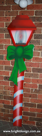 10-50 M-08 wBow Christmas Lamp Outdoor Christmas Display Custom Airbrushed Christmas  Decoration by Bright Design Studio