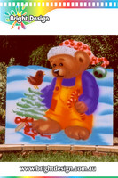 7-10 B-04 WM Christmas Bear Outdoor Christmas Display Custom Airbrushing