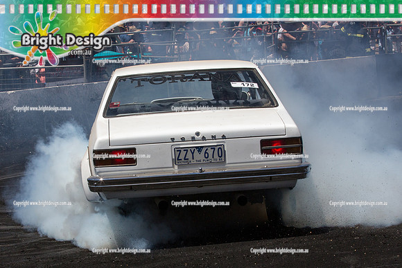 Summernats 28 Saturday 3 Jan 2015  BD (4658)  ZZY670 BURNOUT