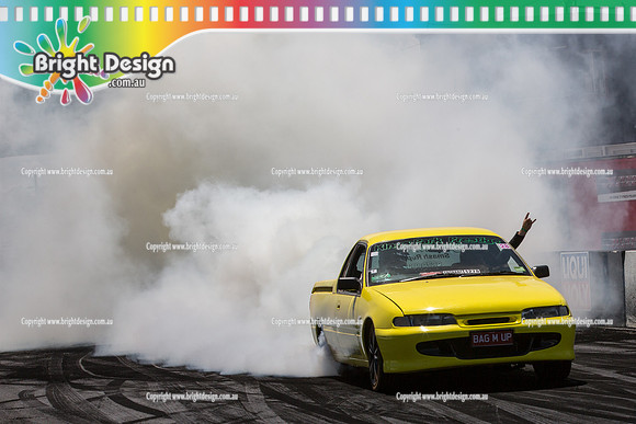 Summernats 28 Saturday 3 Jan 2015  BD (4636)  BAGMUP BURNOUT