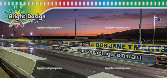 Fast Friday & Roll Racing @ Calder Park Drag Racing 29 November 2024 (174016) START LINE LANDSCAPE SUNSET