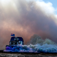 Skid City Pro Show #1 @ Swan Hill 21 June 2025 (17055)-3 REARENDED BURNOUT KEN HIBBERT