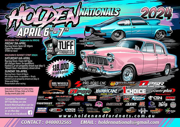 2024 ~ April ~ Event Flyer Holden Nationals @ Mildura