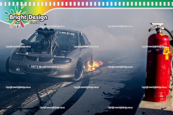 Skid City Day 4 @ Swan Hill Sept 2023 (12769) H8TER BURNOUT HEATH MADGWICK FIRE