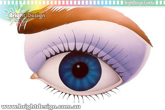 Fine Art Airbrush Eye Illustration Custom Airbrushed by Bright Design Airbrush Studio www