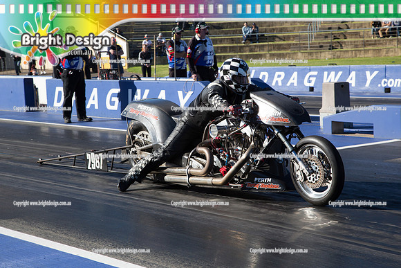 X-Champs @ Sydney Dragway SUN 4 May 2014  (6850)  TOP FUEL MOTORCYCLE  TBT  2987 BIKE MARK DREW